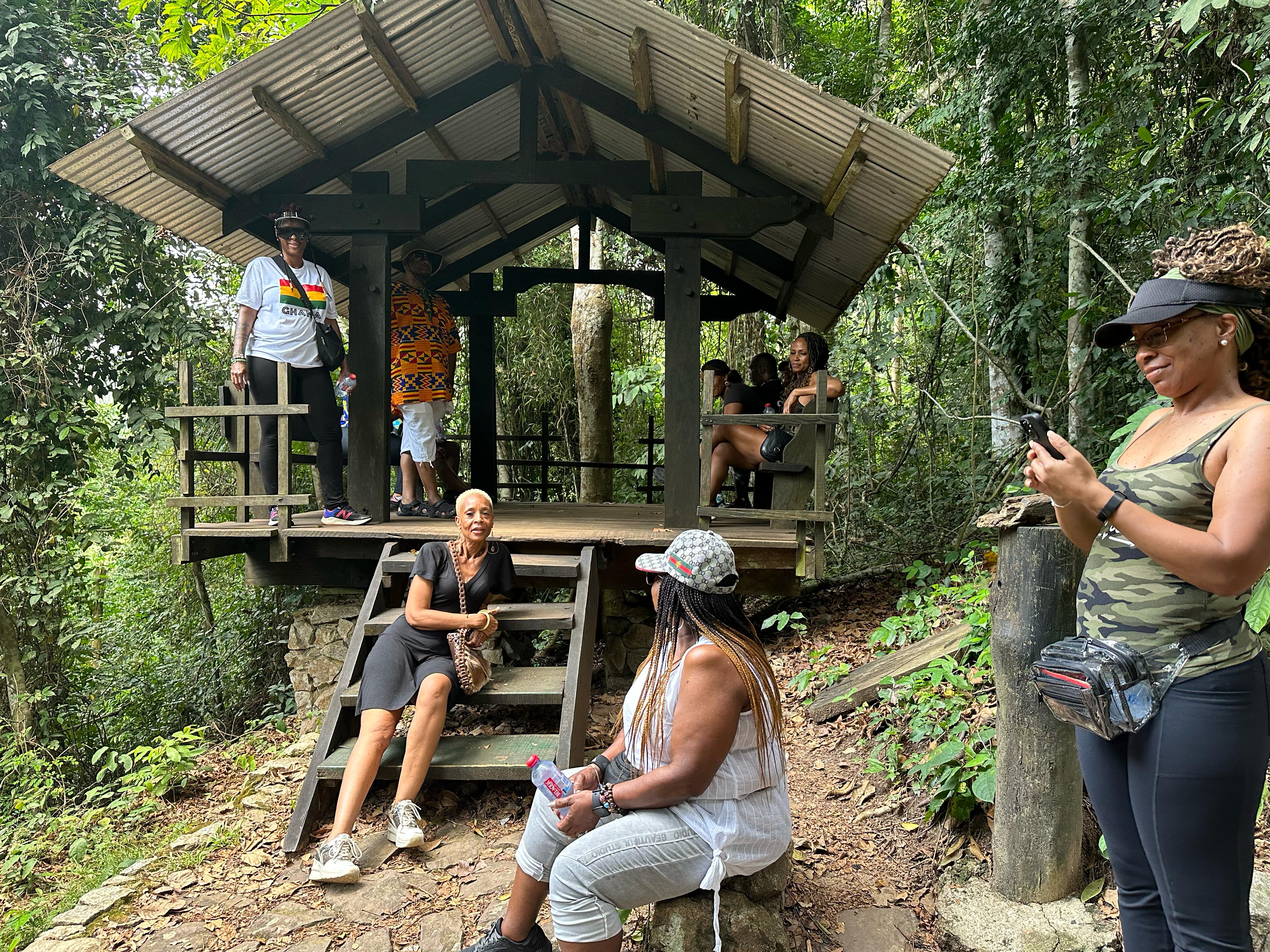 Group in Ghana rainforest